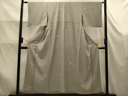 平和屋着物■上質な小紋　流水舞蝶文　正絹　逸品　AABK5824sx
