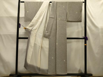 平和屋着物■上質な小紋　流水舞蝶文　正絹　逸品　AABK5824sx