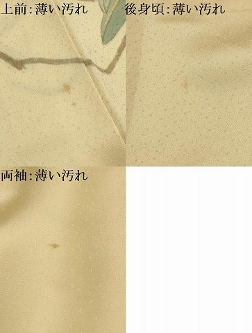 平和屋着物■訪問着　刺繍　枝花文　正絹　逸品　AABK5828sx