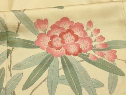 平和屋着物■訪問着　刺繍　枝花文　正絹　逸品　AABK5828sx