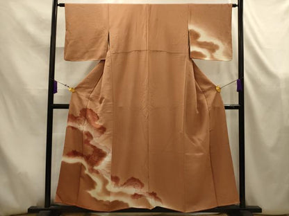 平和屋着物■中国三大刺繍　汕頭刺繍　スワトウ刺繍　訪問着　花鼓雲霞文　暈し染め　正絹　逸品　AABK5829sx