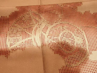 平和屋着物■中国三大刺繍　汕頭刺繍　スワトウ刺繍　訪問着　花鼓雲霞文　暈し染め　正絹　逸品　AABK5829sx