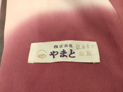 平和屋着物■上質な小紋　幾何学花文　やまと誂製　反端付き　正絹　逸品　AABK5833sx
