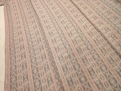 平和屋着物■上質な小紋　更紗花間道　高島屋扱い　正絹　逸品　AABK5839sx
