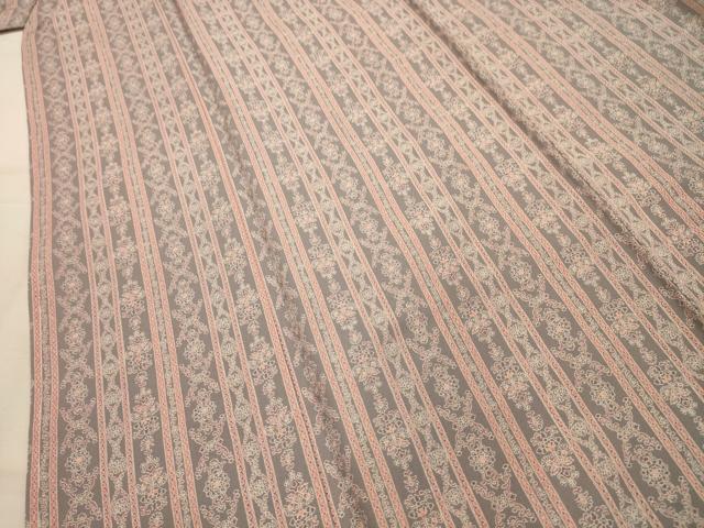 平和屋着物■上質な小紋　更紗花間道　高島屋扱い　正絹　逸品　AABK5839sx