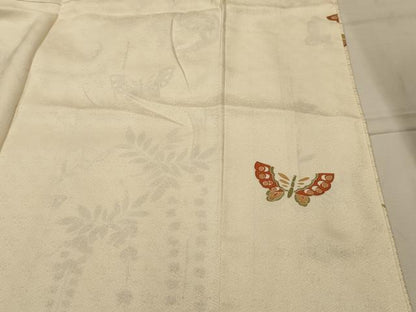 平和屋着物■訪問着　花蝶文　金彩　正絹　逸品　AABK5848sx