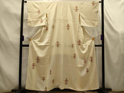 平和屋着物■上質な小紋　飾花文　金彩　正絹　逸品　AABK5852sx