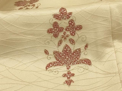 平和屋着物■上質な小紋　飾花文　金彩　正絹　逸品　AABK5852sx