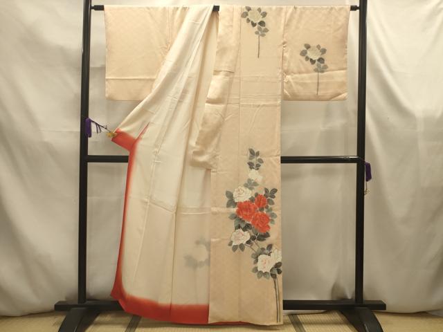 平和屋着物■訪問着　薔薇　金彩　正絹　逸品　AABK5853sx
