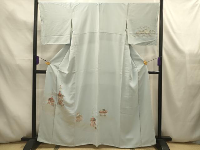平和屋着物■訪問着　寿光織　山車文　金糸　正絹　逸品　AABK5854sx