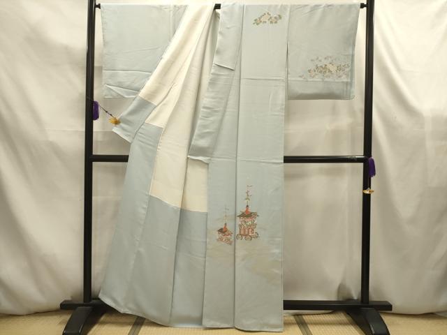 平和屋着物■訪問着　寿光織　山車文　金糸　正絹　逸品　AABK5854sx