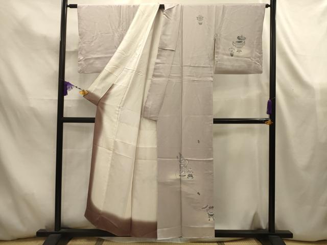 平和屋着物■訪問着　陶器文　暈し染め　正絹　逸品　AABK5855sx