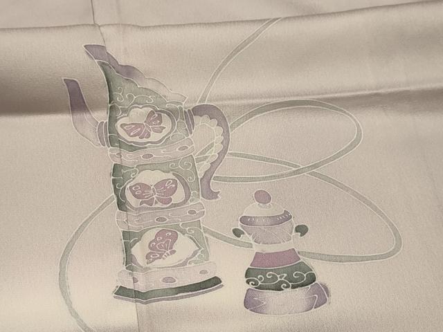 平和屋着物■訪問着　陶器文　暈し染め　正絹　逸品　AABK5855sx