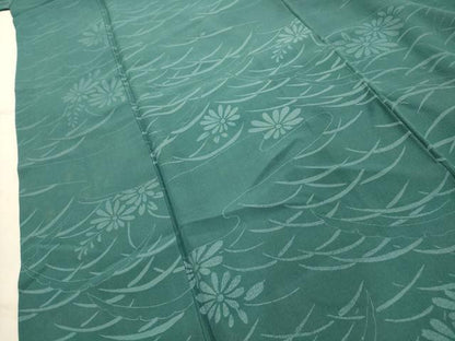 平和屋着物■上質な小紋　雪芝花文　正絹　逸品　AABK5856sx