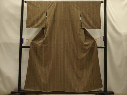 平和屋着物■上質な小紋　枝花間道　正絹　逸品　AABK5863sx