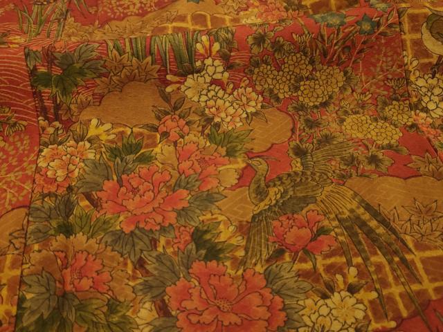 平和屋着物■上質な小紋　花鳥文　正絹　逸品　AABK5865sx