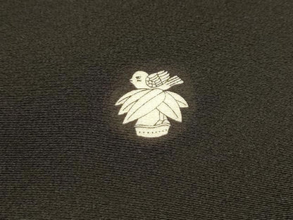 平和屋着物■越後染印傳　根津青宗　黒留袖　鬘帯花文箱文　暈し染め　金銀彩　正絹　逸品　AABK5879sx