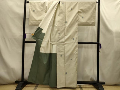 平和屋着物■お召　色紙重ね文　正絹　逸品　AABK5880sx