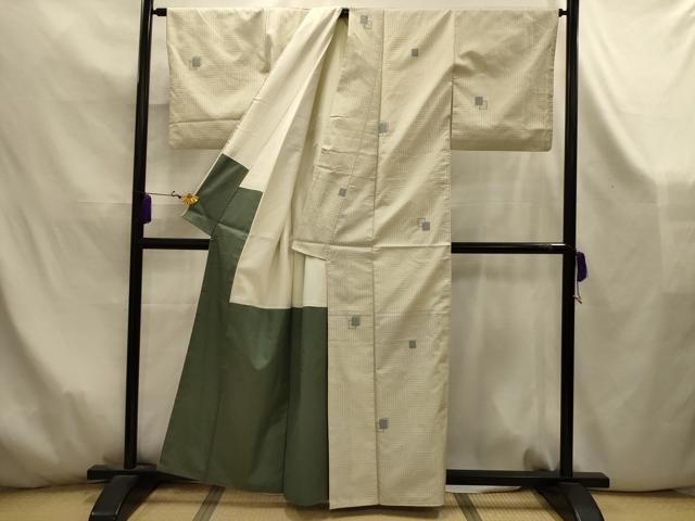平和屋着物■お召　色紙重ね文　正絹　逸品　AABK5880sx