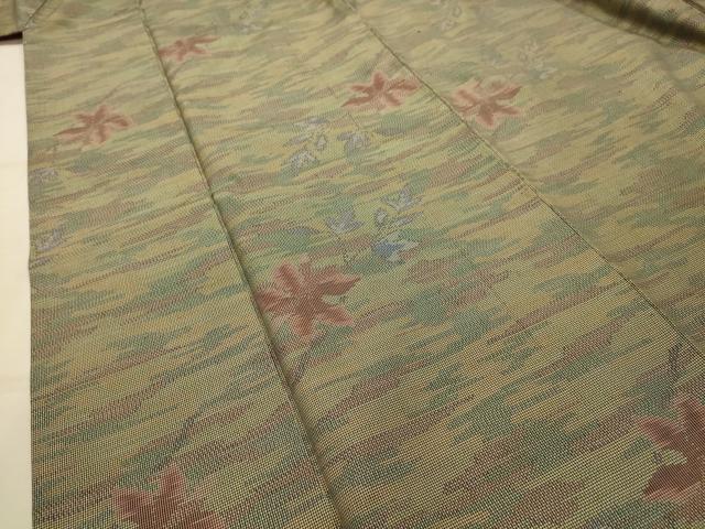 平和屋着物■本場大島紬　枝花文　正絹　逸品　AABK5890sx