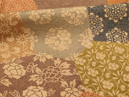 平和屋着物■訪問着　亀甲草花文　正絹　逸品　AABK5893sx