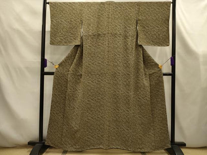 平和屋着物■上質な小紋　飛鳥文　鬼しぼ縮緬　正絹　逸品　AABK5895sx