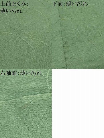 平和屋着物■上質な色無地　芝地紋　柳染色　正絹　逸品　AABK5897sx