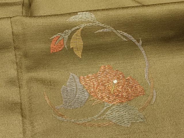 平和屋着物■訪問着　刺繍　流水花文　暈し染め　金彩　正絹　逸品　AABK5898sx