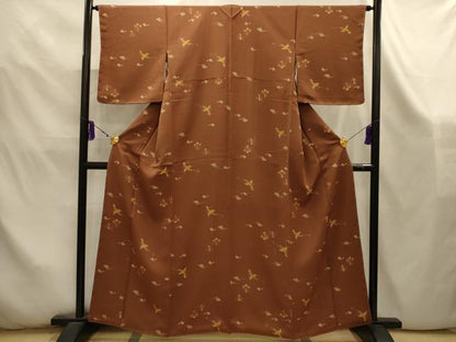 平和屋着物■上質な小紋　鳳凰花文　正絹　逸品　AABK5899sx