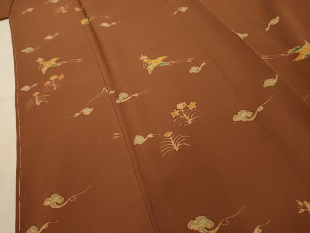 平和屋着物■上質な小紋　鳳凰花文　正絹　逸品　AABK5899sx