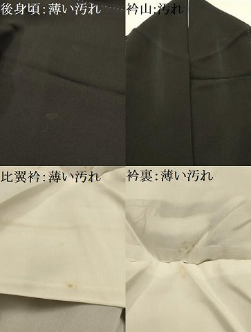 平和屋着物■豪華黒留袖　寿光織　御所車花鳥文　金銀糸　正絹　逸品　AABK5907sx
