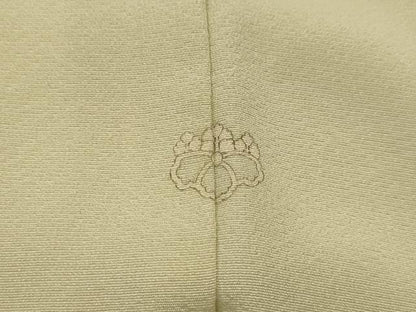 平和屋着物■訪問着　手描き　草花文　正絹　逸品　AABK5912sx