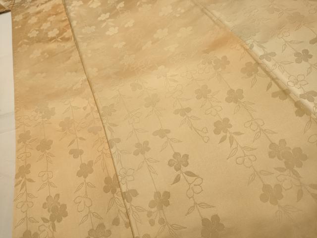 平和屋着物■上質な小紋　枝垂れ花地紋　暈し染め　正絹　逸品　AABK5915sx