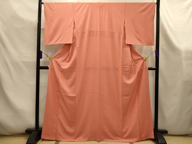 平和屋着物■上質な小紋　花　正絹　逸品　AABK5916sx