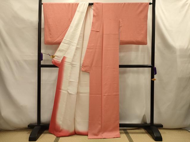 平和屋着物■上質な小紋　花　正絹　逸品　AABK5916sx