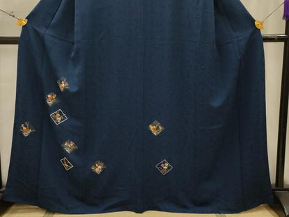 平和屋着物■訪問着　刺繍　花菱文　金彩　正絹　逸品　AABK5921sx