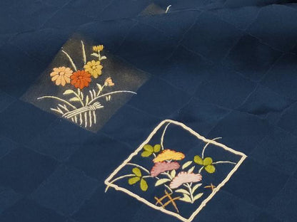 平和屋着物■訪問着　刺繍　花菱文　金彩　正絹　逸品　AABK5921sx