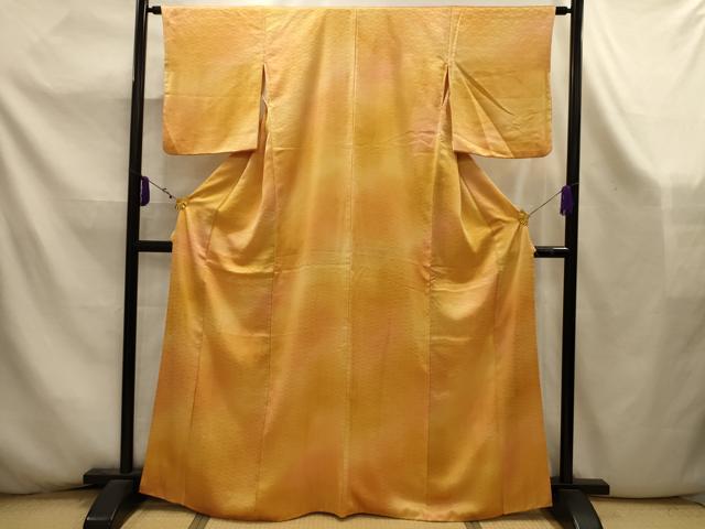 平和屋着物■上質な小紋　青海波地紋　暈し染め　正絹　逸品　AABK5923sx