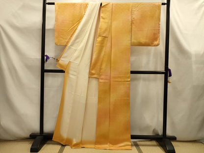 平和屋着物■上質な小紋　青海波地紋　暈し染め　正絹　逸品　AABK5923sx