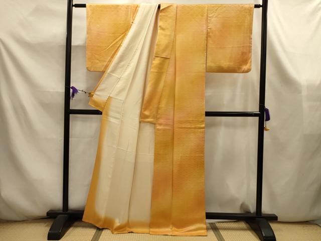 平和屋着物■上質な小紋　青海波地紋　暈し染め　正絹　逸品　AABK5923sx