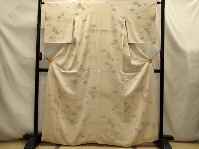 平和屋着物■上質な小紋　花文箱文　正絹　逸品　AABK5924sx