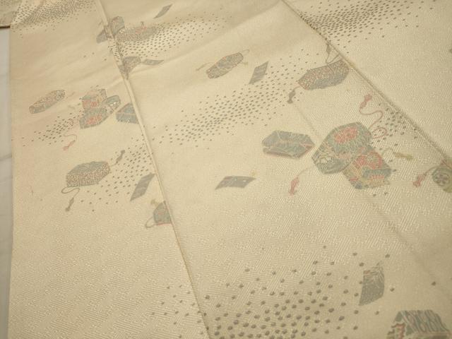 平和屋着物■上質な小紋　花文箱文　正絹　逸品　AABK5924sx