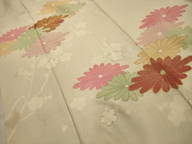 平和屋着物■訪問着　駒刺繍　枝花文　暈し染め　金彩　正絹　逸品　AABK5925sx