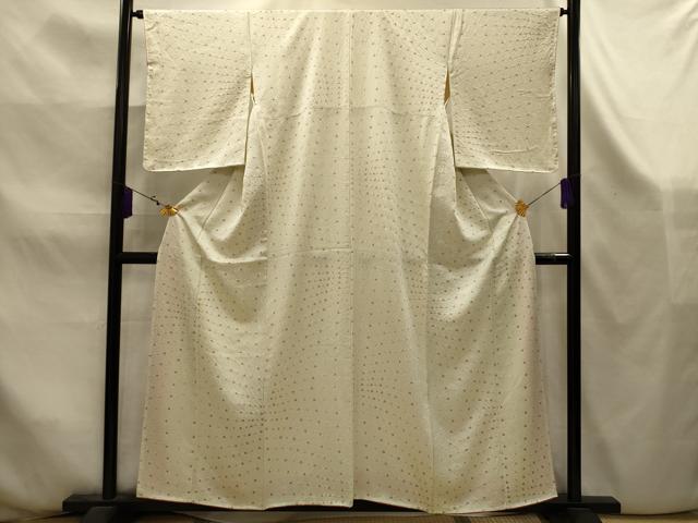 平和屋着物■上質な小紋　絞り　丸文　正絹　逸品　AABK5927sx