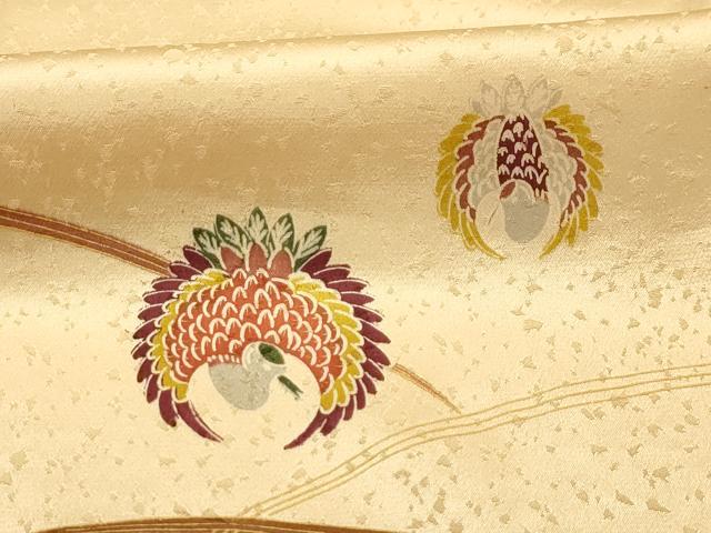 平和屋着物■上質な小紋　鶴の丸　正絹　逸品　AABK5928sx