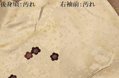 平和屋着物■上質な小紋　雲取り吉祥枝梅文　金彩　正絹　逸品　AABK5929sx