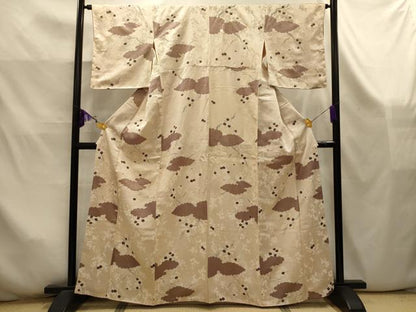 平和屋着物■上質な小紋　雲取り吉祥枝梅文　金彩　正絹　逸品　AABK5929sx