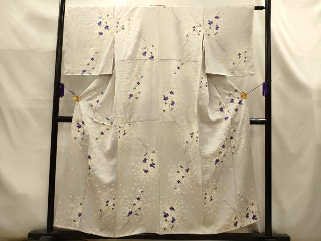 平和屋着物■上質な小紋　草花文　暈し染め　正絹　逸品　AABK5930sx