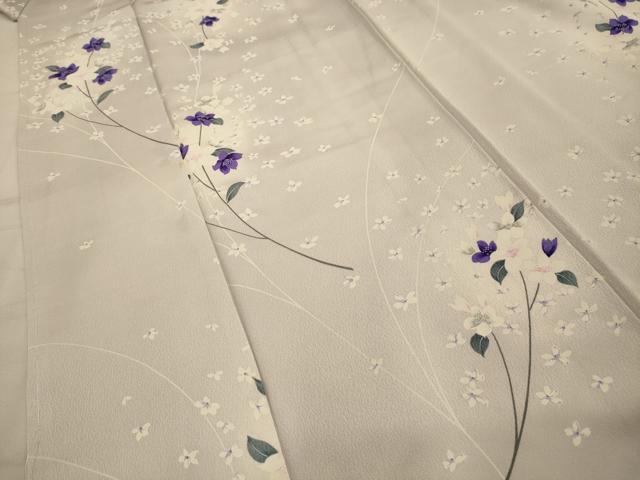 平和屋着物■上質な小紋　草花文　暈し染め　正絹　逸品　AABK5930sx