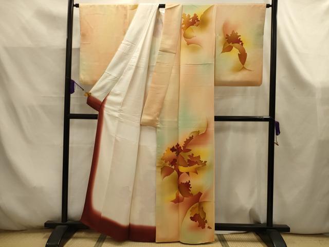 平和屋着物■訪問着　幾何学文様　暈し染め　正絹　逸品　AABK5931sx